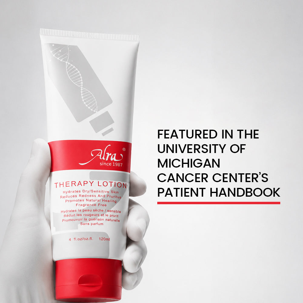 Alra_Therapy_Lotion_featured_in_the_University_of_Michigan_Cancer_Center_s_patient_handbook