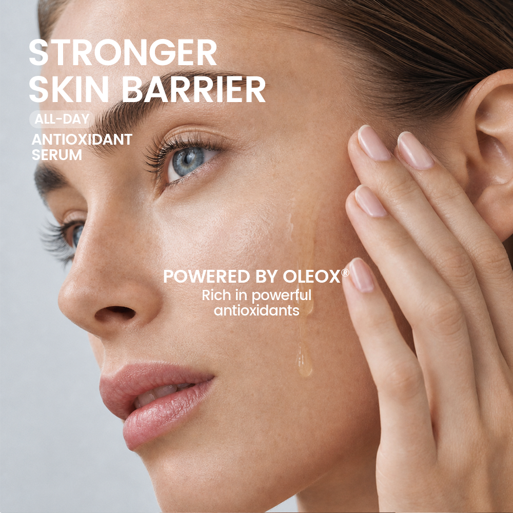 Alra Olive Therapy all-day antioxidant serum powered by OLEOX® helps strengthen the skin barrier with powerful antioxidants.
